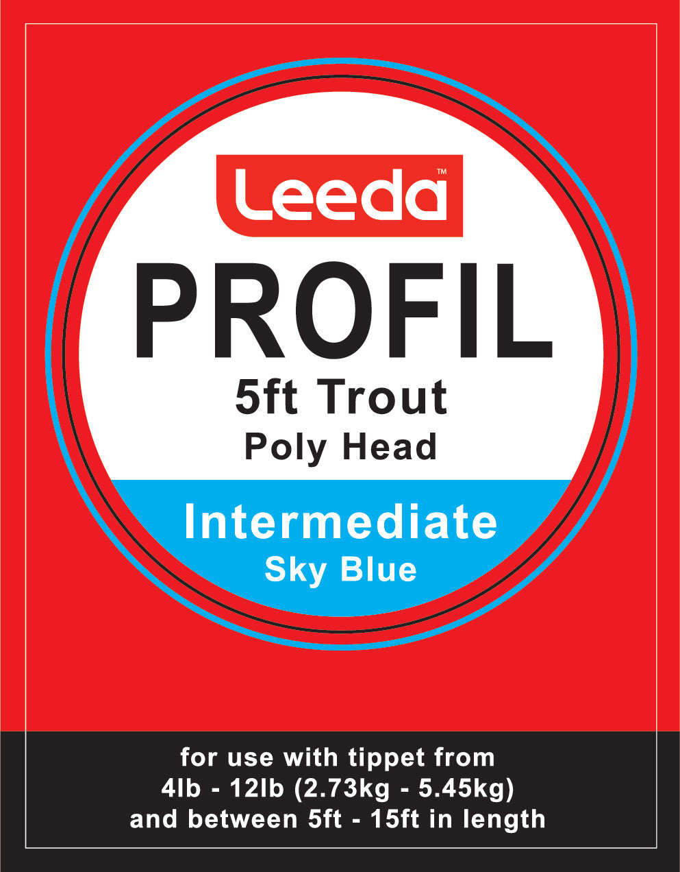 Polyhead Trout 5ft Inter 1.5IPS Pack of 5 Leaders  Fly Leader Leeda