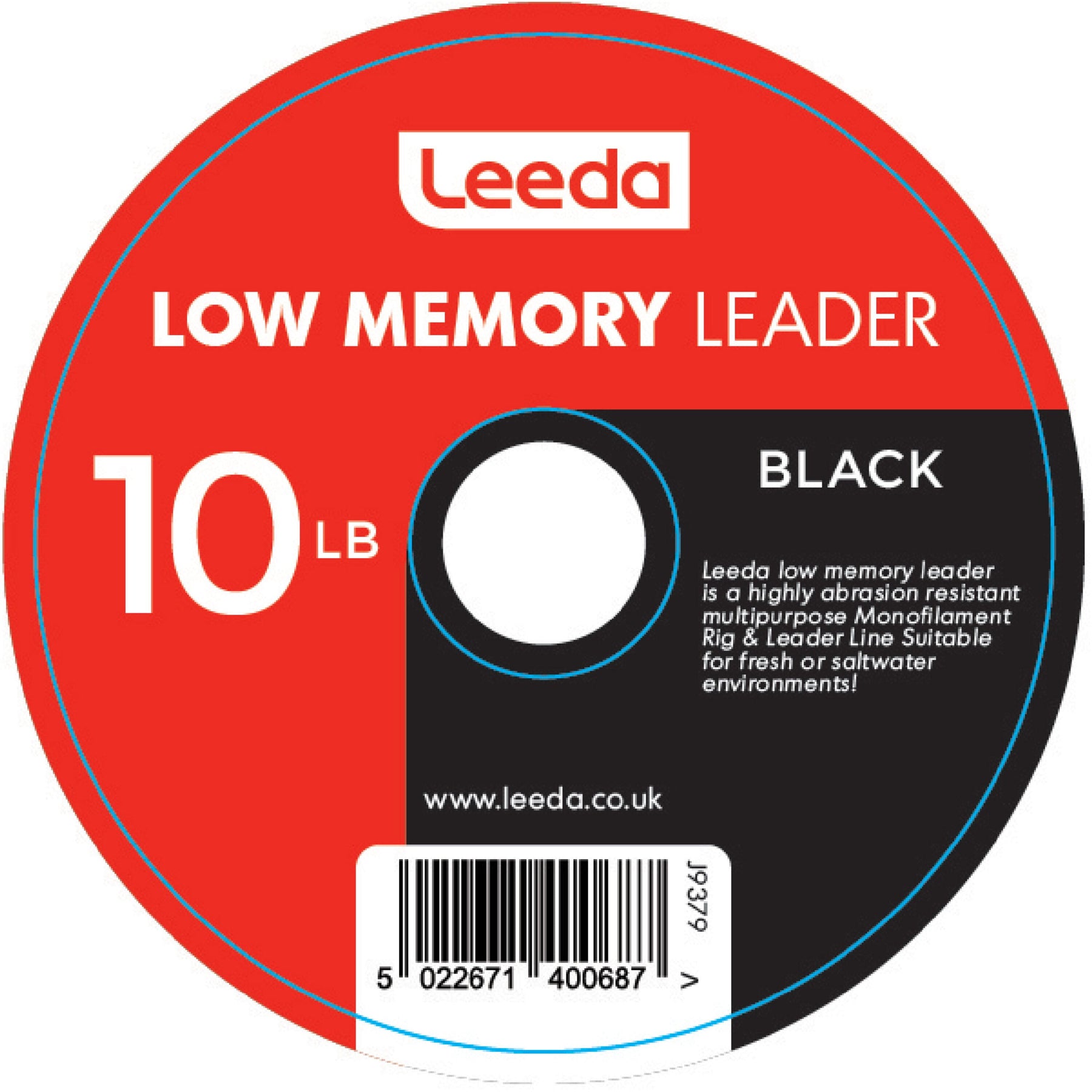 Leeda Low Memory Leader 10Lb Black   Leeda