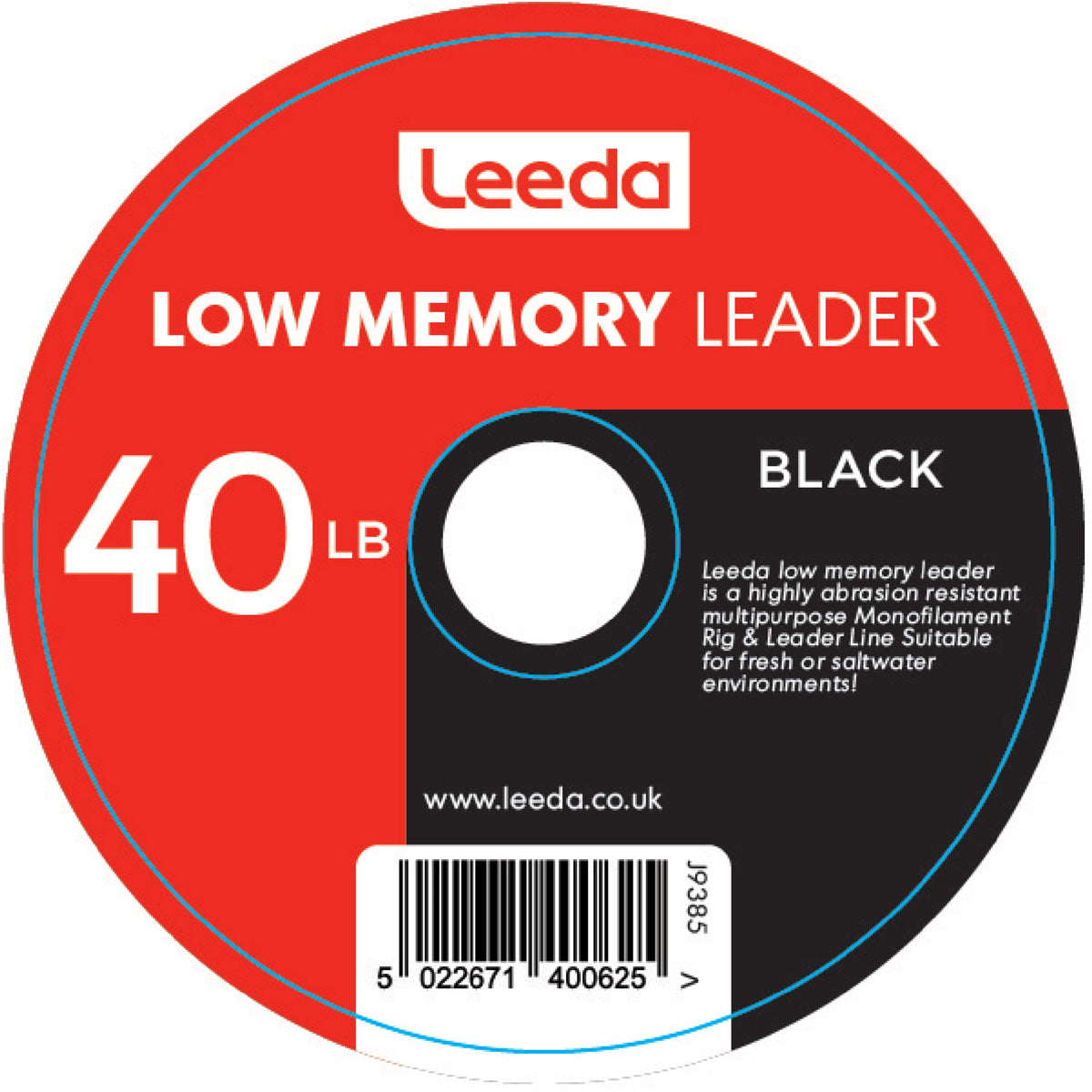 Low Memory Leader 40Lb Black  Rig Body Leeda