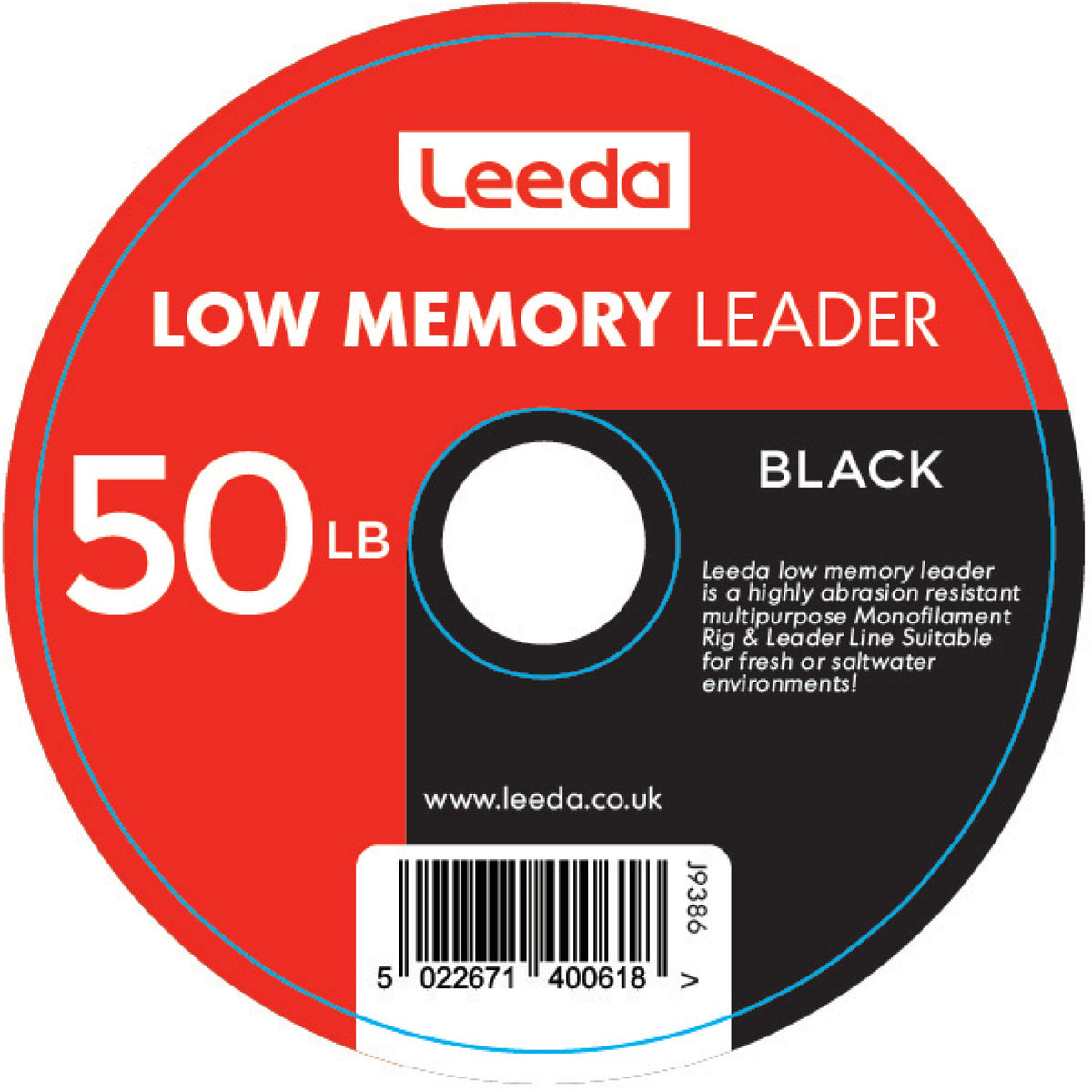 Low Memory Leader 50Lb Black  Rig Body Leeda