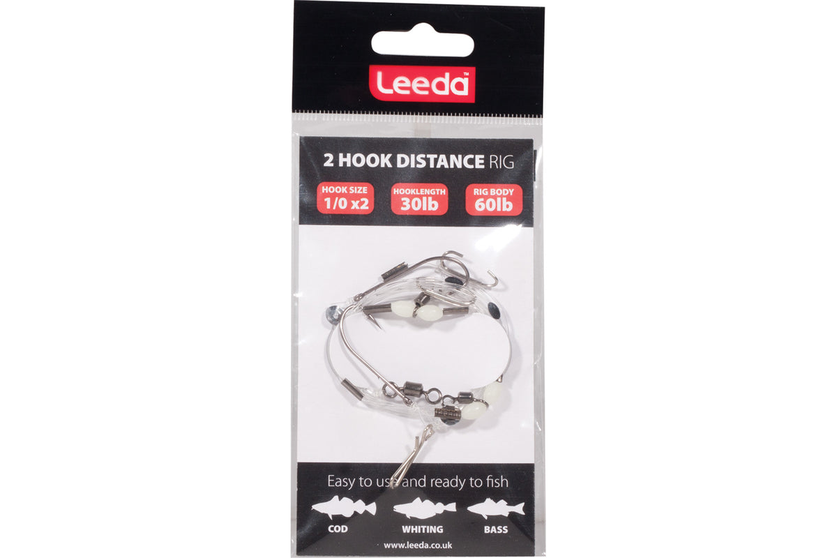 2 Hook Distance  Sea Rigs & Feathers Leeda