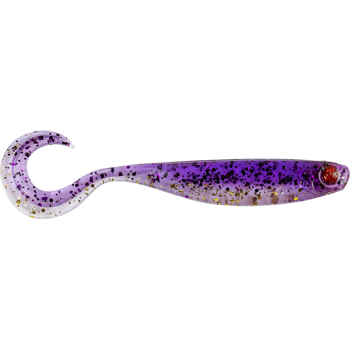 Mezashi Cross Curly Tail  3.5"  Purple Magic   Leeda