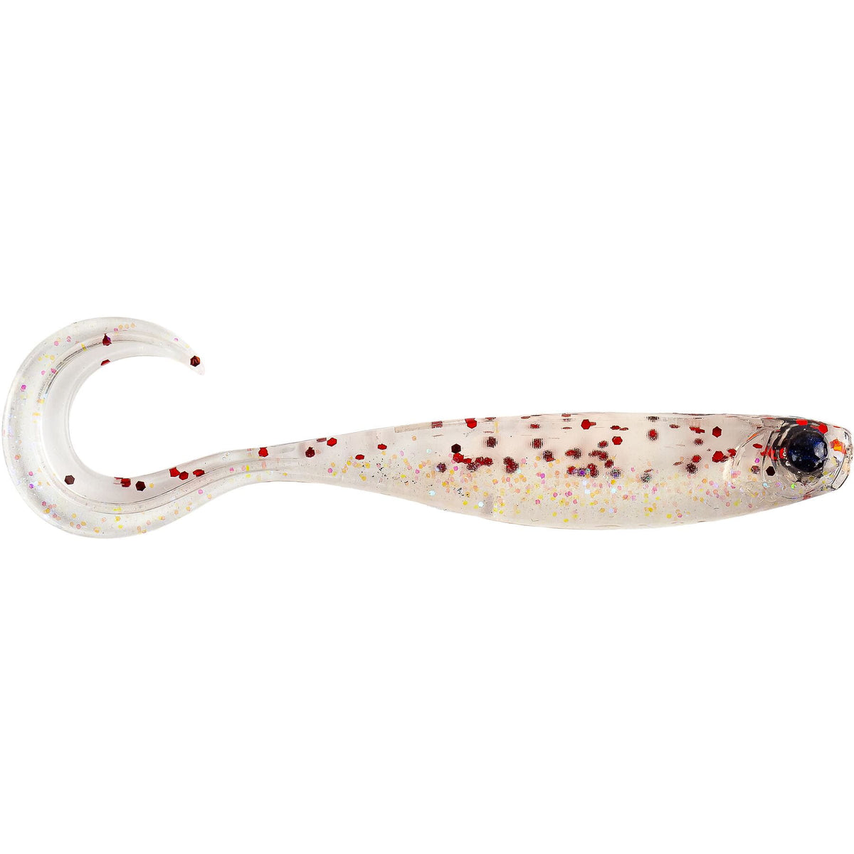 Mezashi Cross Curly Tail  3.5"  Clear Magic   Leeda